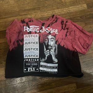 Red and Black ombre Tupac shirt